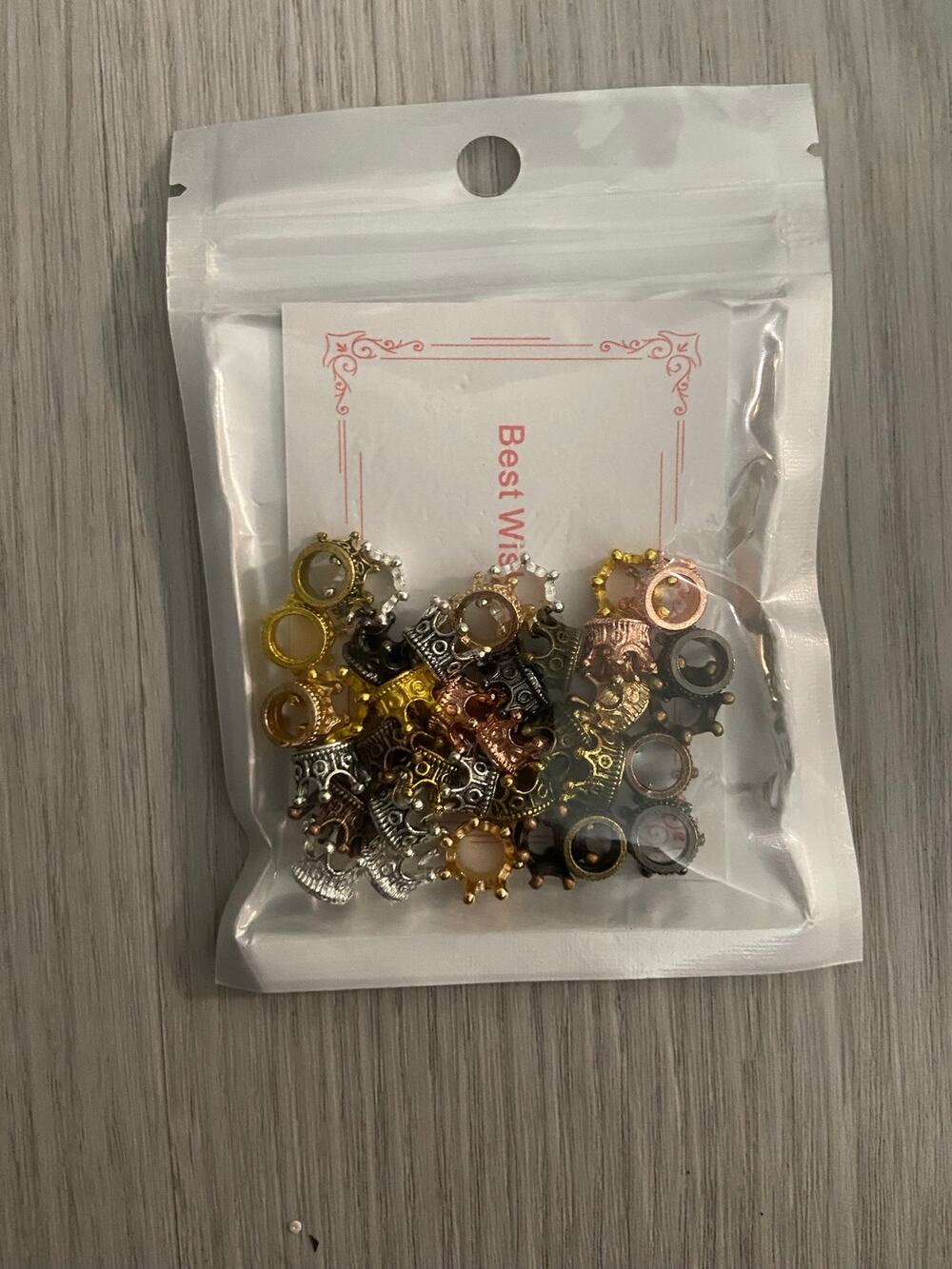 15 piece mixed tone crown beads